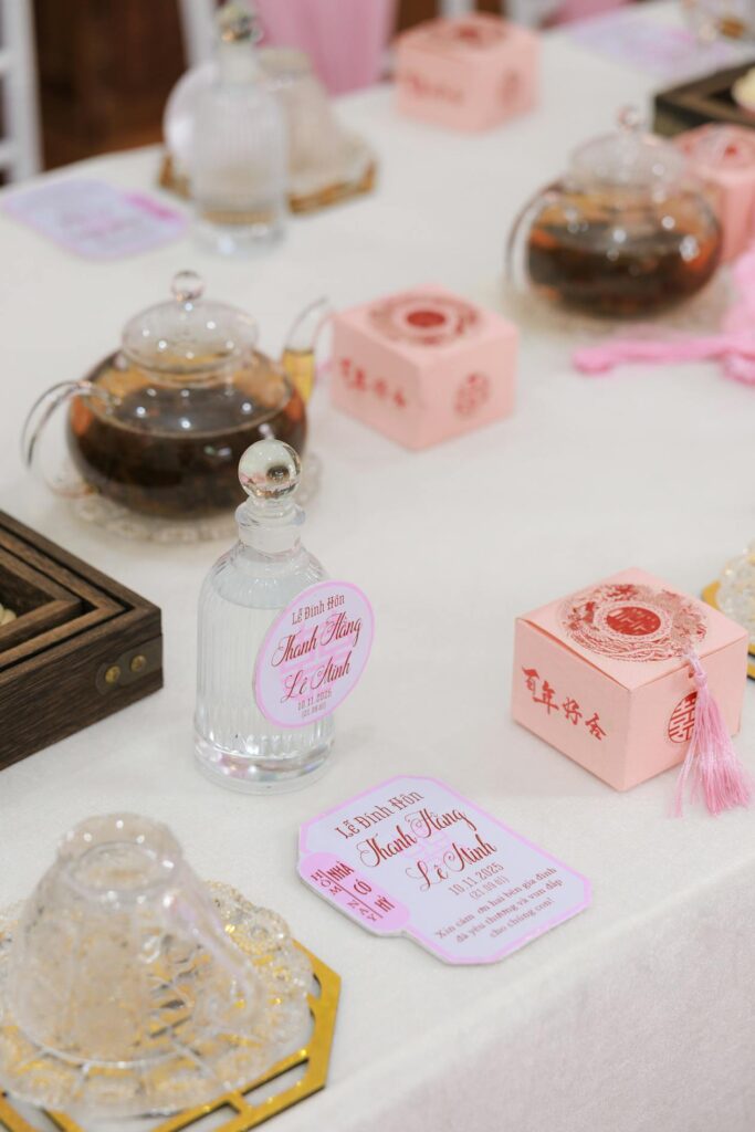 luxury black tie wedding perfume favors - context