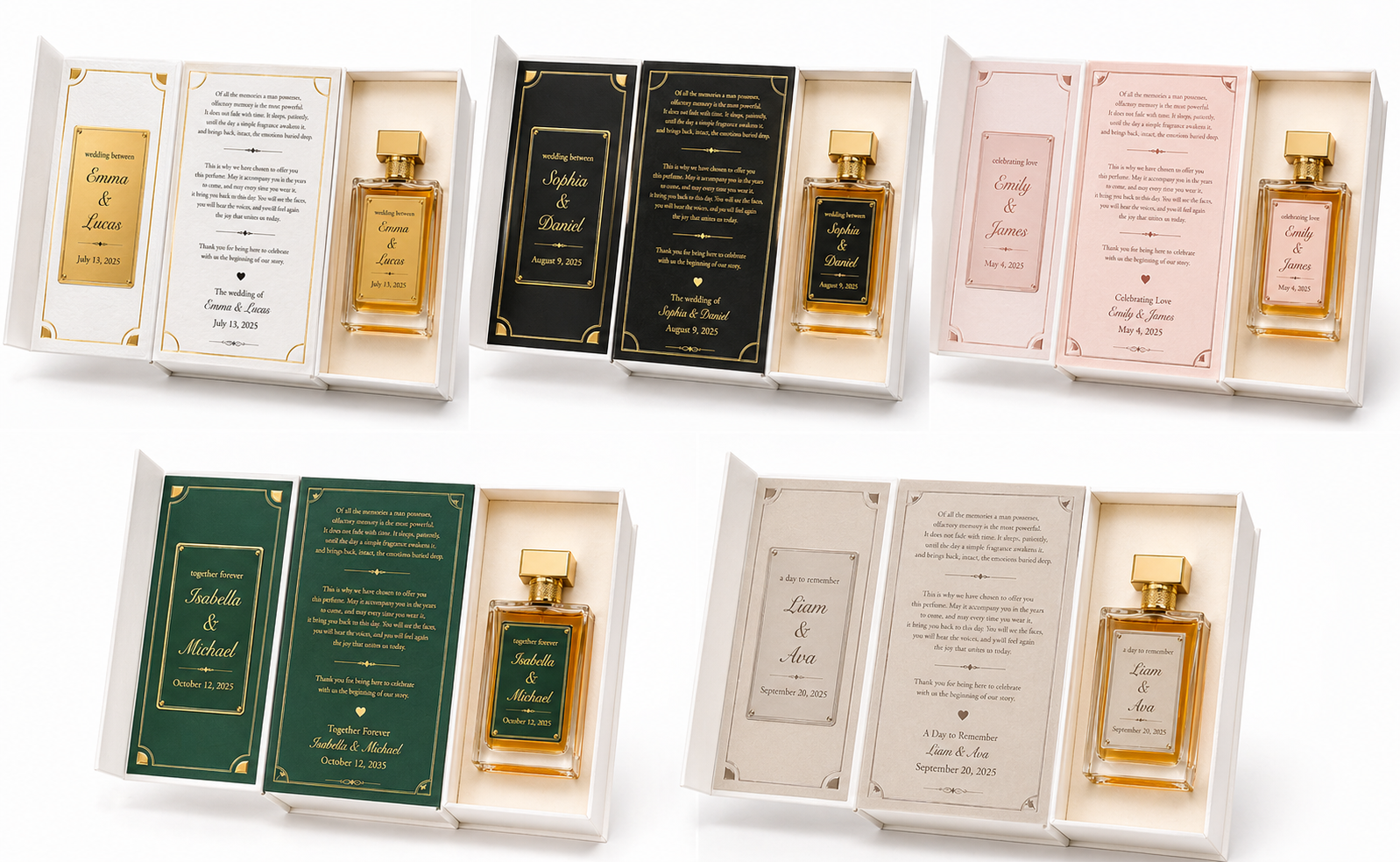Luxury wedding perfume gift for the couple