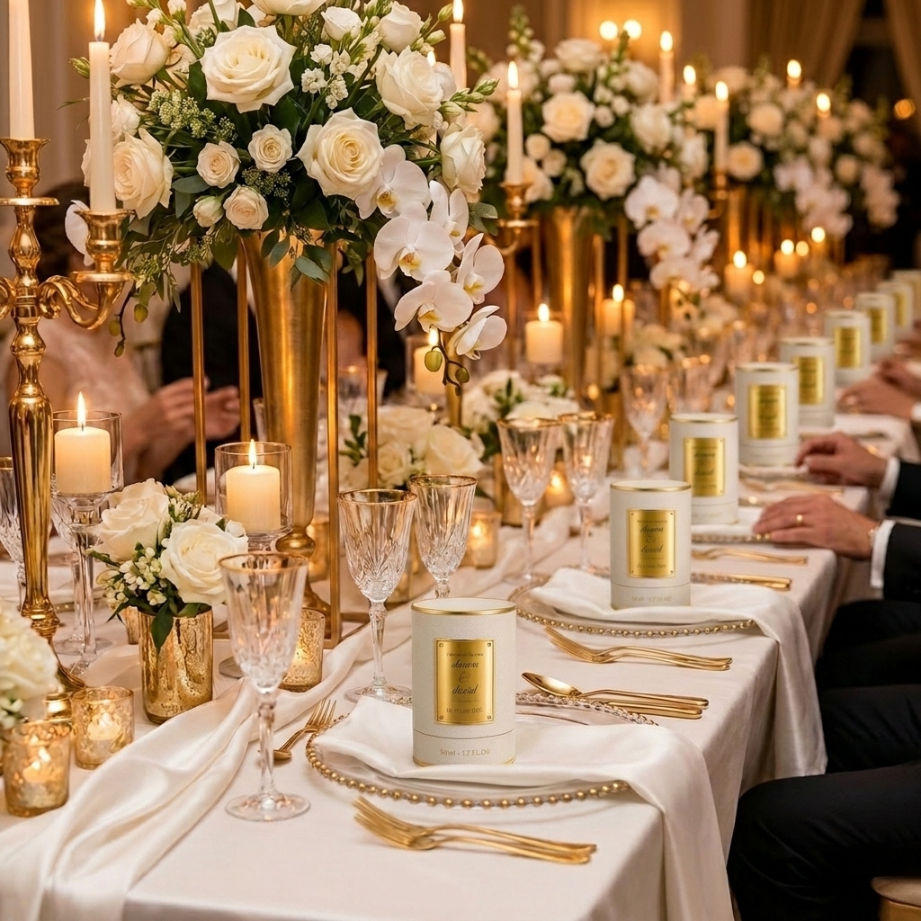Wedding favor on a luxury table setting