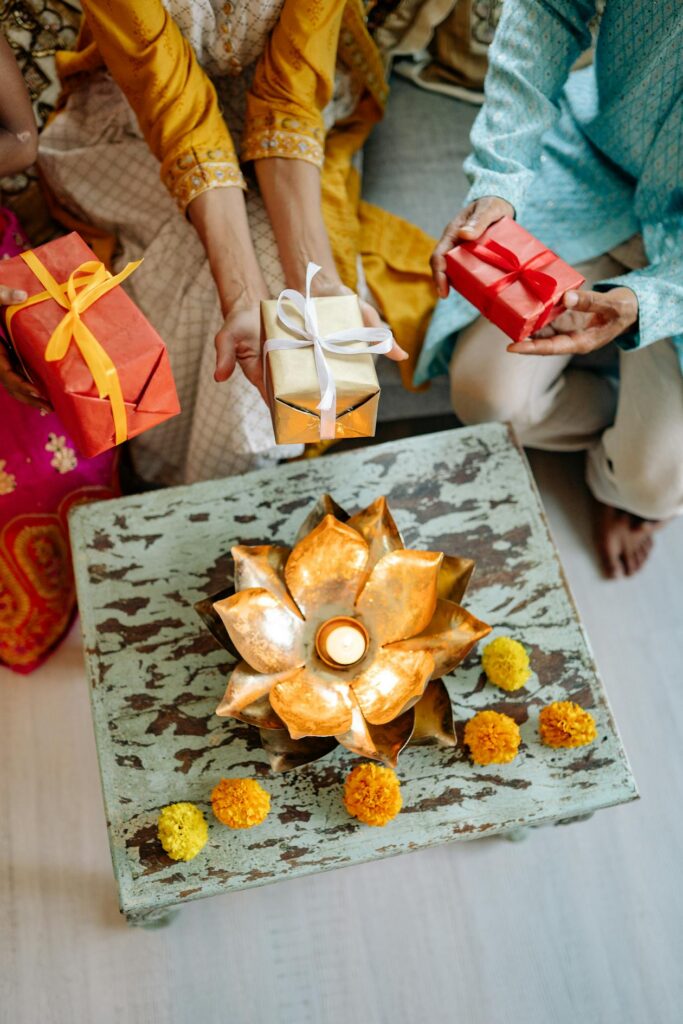 wedding perfume favor display ideas - lifestyle