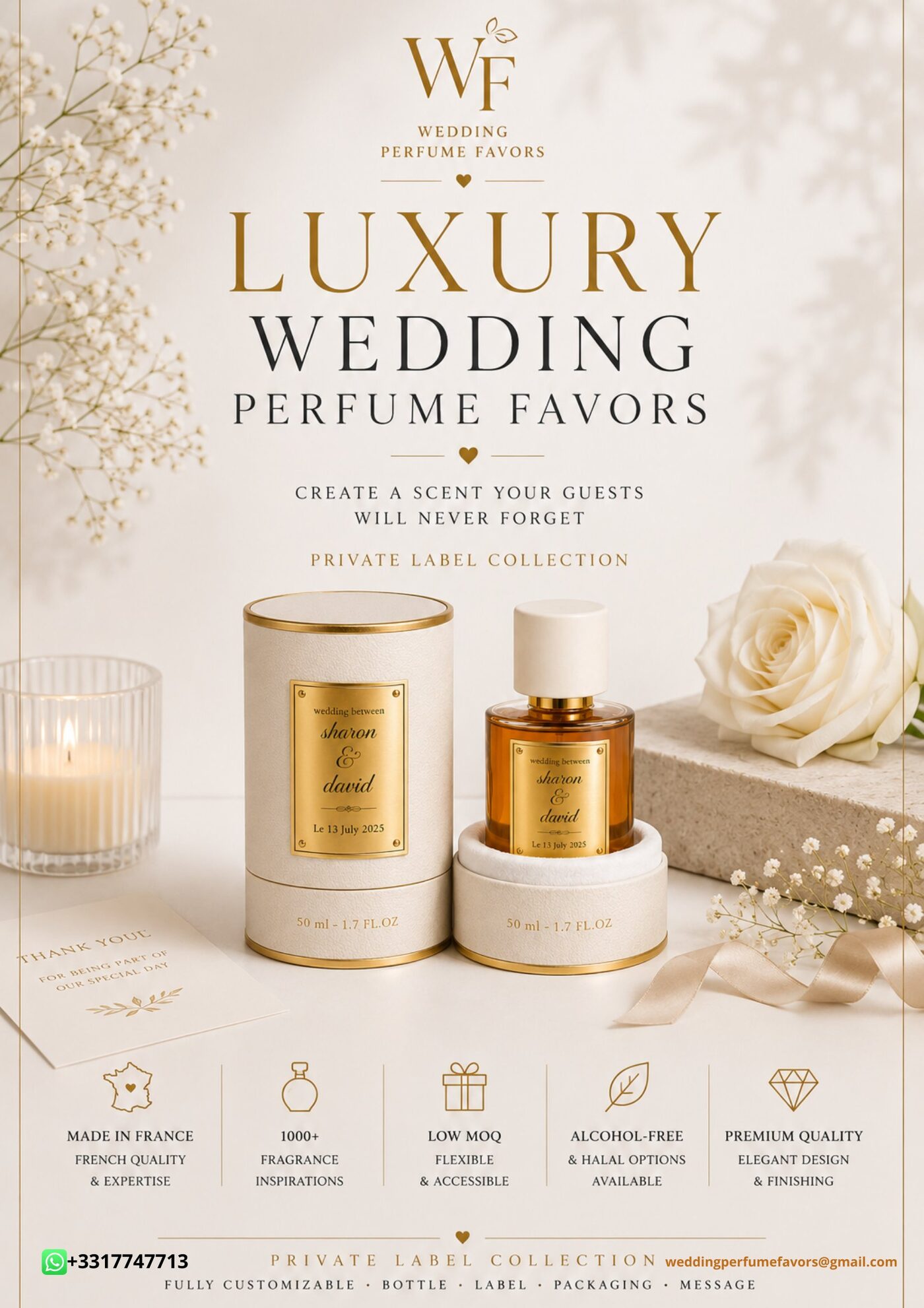 Wedding Perfume Favors catalogue — page 1 of luxury custom wedding favors